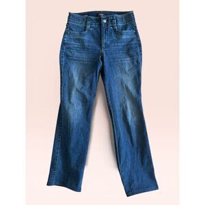 NYDJ Marilyn Straight Stretch Medium Wash Denim Jeans Size US 6